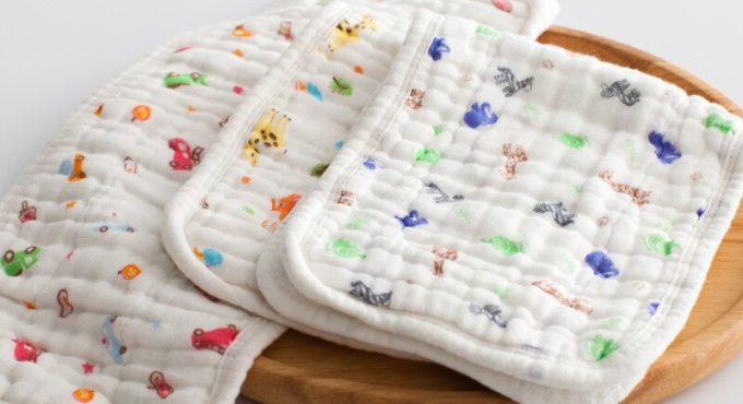 New 6PCS 48*18cm 0-12 Months Print Cotton Washable Breathable Baby Nappy Waterproof Reusable Baby Diapers