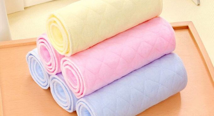 New 10PCS 44*17CM Cotton Washable Baby Nappy Waterproof Reusable Baby Diapers For 0-12 Months