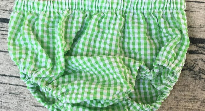 Comfortable Cheap Toddler Infant Diaper Cover Monogrammed Green Plaid Seersucker Baby Bloomers