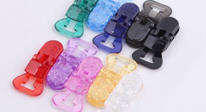 Fedex Free Shipping 1000pcs 1.0CM Clear T shape MAM NUK Baby Plastic Pacifier Clip Dummy Chain Adaptoer Holder Suspender Clips