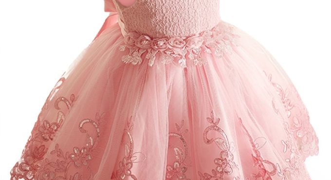 Flower Girls Dress 2021 Elegant Princess Sequin Dress Kids Dresses For Girl Baby Children Clothing Wedding Party Dress Vestidos