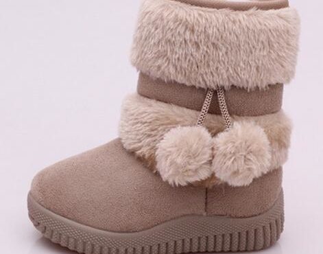 Girls Snow Boots New Fashion Comfortable Thick Warm Kids Boots Lobbing Ball Thick Children Winter Cute Boys Boots Princess Shoes