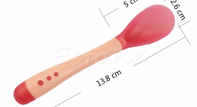 1pcs Heat Sensing Thermal Feeding Baby Spoon Kids Weaning Silicone Head Tableware Utensils Eating Dishes Baby Training Spoon