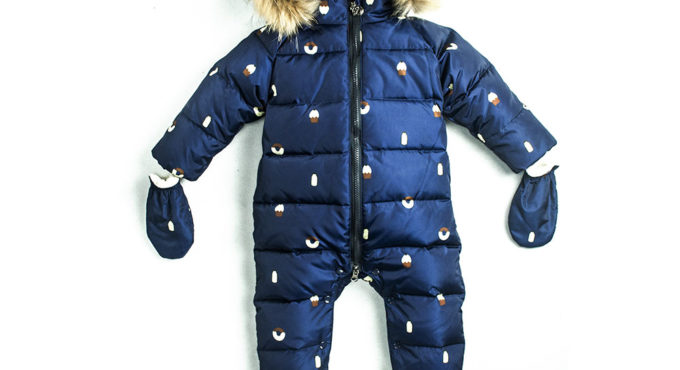 Warm children winter jumpsuit flannel Rompers print girls winter clothes down baby boys snowsuit overalls fur baby hooded romper