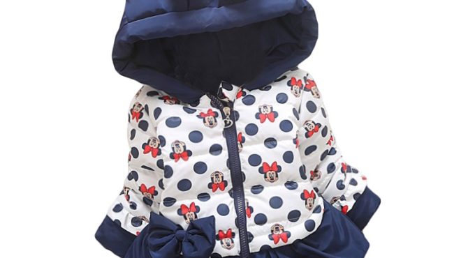 New Girls jackets fashion Minnie cartoon Clothing coat baby girl winter warm and casual Outerwear for 1-5 years old Kids jackets