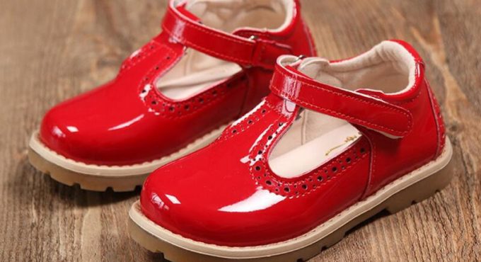 SKHEK Kids Shoe Girls Autumn New Princess Single Shoes Girls Patent Leather Princess British Retro Leather Boys Shoes SKU V212