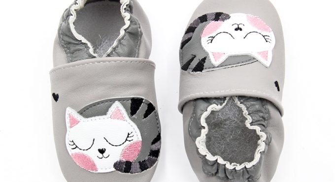 Cartoon Lazy Cat Soft Leather Baby Boys Infant Shoes Slippers 0-6 6-12 12-18M Toddler Girls Zapatos Crib Shoes First Walkers