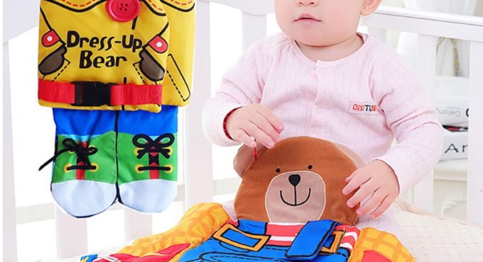 Playpen Baby Toys Book Soft Rattles Toy Early Learning Educational For Kids Infant Animal Bear Baby Cloth Book -30