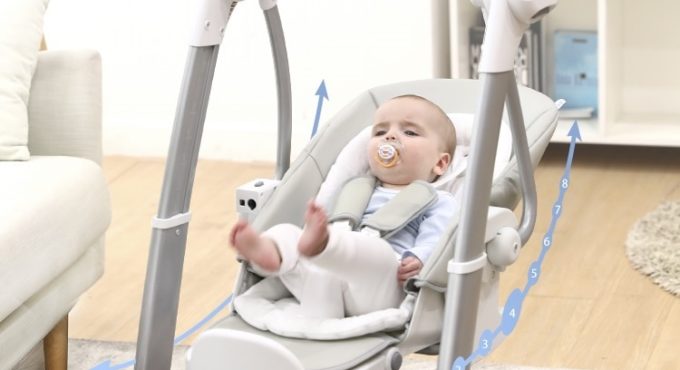 Electric coax sleeping artifact baby rocking chair children's dining chair multi-function blueteeth remote control baby cradle