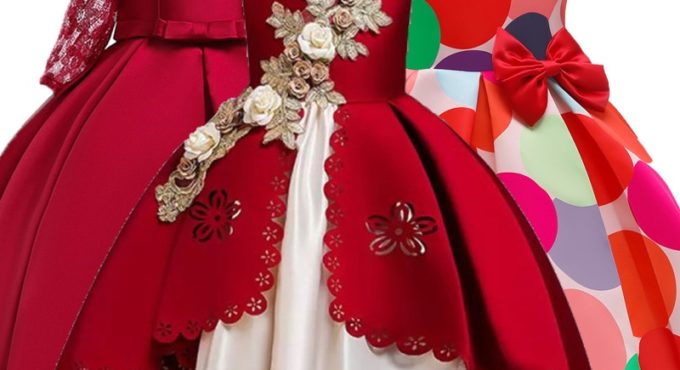 2021 Formal Dresses Kids Dresses For Girls Elegant Princess Dress Children Dress Costume Wedding Dress Vestidos For 4-10 Age