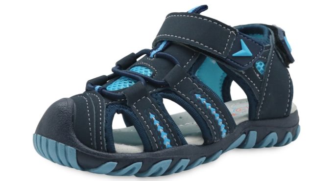 Apakowa Brand New Summer Children Beach Boys Sandals Kids Shoes Closed Toe Arch Support Sport Sandals for Boys Eu Size 21-32