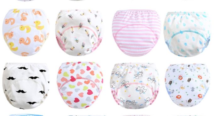 30 Pcs/lot 3 Layers Baby Training Pants/ Learning Panties/ Infant Shorts Boy Girl Diapers Cotton Nappies Underwear