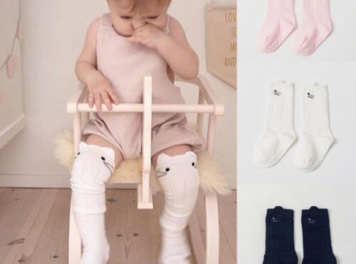 2018 New Cartoon Cotton Baby Kid Girls Toddler Knee High Socks Tights Stockings Size 0-4T