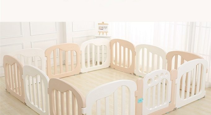 Environmental Baby Kids Fence Indoor Playgrounds Baby Playpen with Security Gate for Children Natural Child Safety Fence Plastic