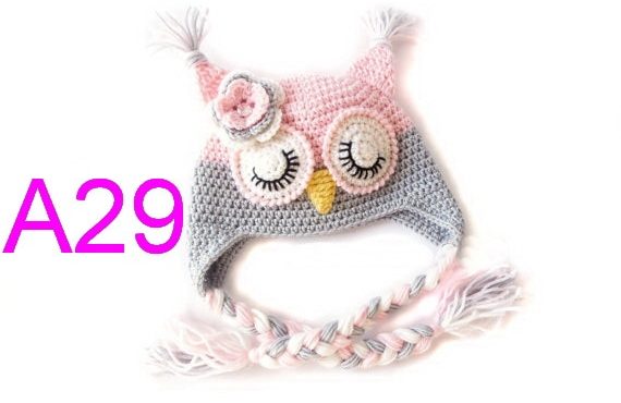 20pcs/lot Baby Hats - Sleepy Owl Hat -Baby Owl Hat for Baby- Newborn Hat - Soft and Cute Girl Owl Hat NB-6years free shipping