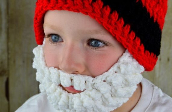 60pcs/lot Santa Hat with Beard, Crochet Santa Hat, Photo Prop, Holiday Hat, Christmas Costume, Photography Prop, Festive Hat