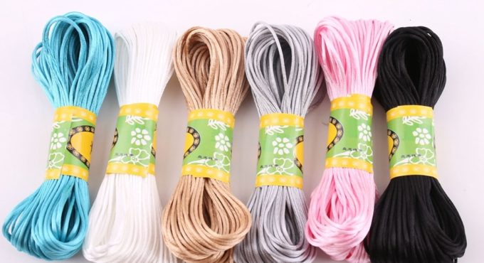 Bite Bites 20M/Lot Satin Cords 1mm DIY String Nylon Rope Accessary&Findings Baby Silicone Teething Bead Necklace Baby Teether