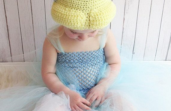 Cinderella Wig , Hand Crochet Cinderella Hat , Kids Wigs , Girls costume Wigs hat ,Cinderella Dress Dress up wig, Princess Hair