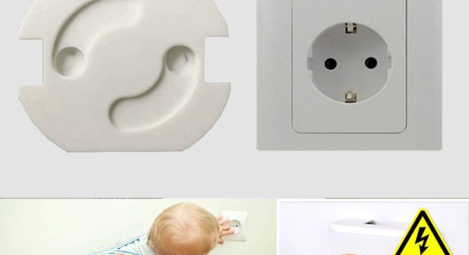 10Pcs/Lot Baby Safety Rotate Cover 2 Holes EU Standard Children Electric Protection Socket Plastic Baby Locks Child Proof Socket