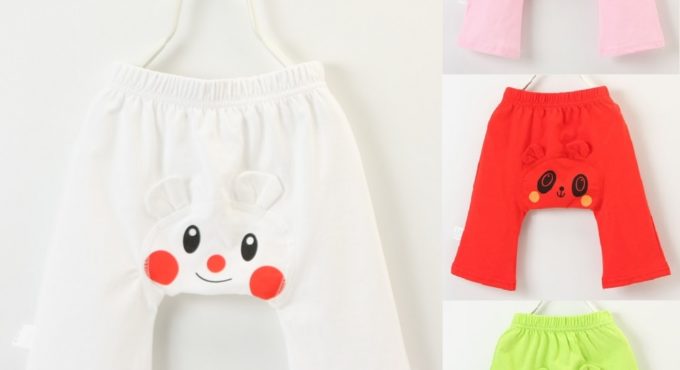 Hooyi Baby PP Pants 100% Cotton Cartoon Boy Trousers Bear Children Harem Pant Newborn Clothes Infant Underpants Girls Leggings