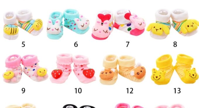 Baby Socks Anti-Slip Cotton Newborn Infant Cartoon Animal Slippers Boots Unisex