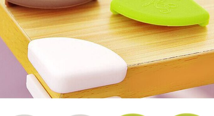 Silicon Glass Table Desk Edge Guard Protector Bumpers Soft Corners Cushion for Bed Furniture Accs 4Colors