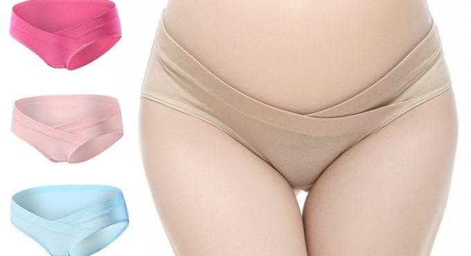 YWHUANSEN Cotton Maternity Pregnant Underwear Postpartum Mother Under Bump Panties V-Shaped Soft Belly Support Panty Breathable