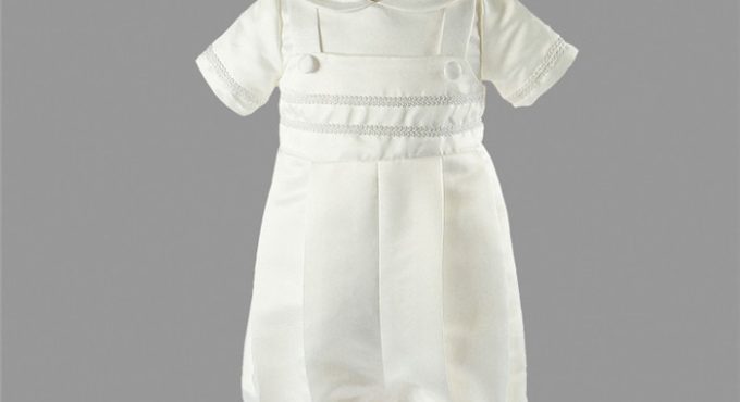 Vintage Infant Baby Boys Baptism Dress White Ivory Christening Gown Size Newborn 3 6 9 12 18 24Months