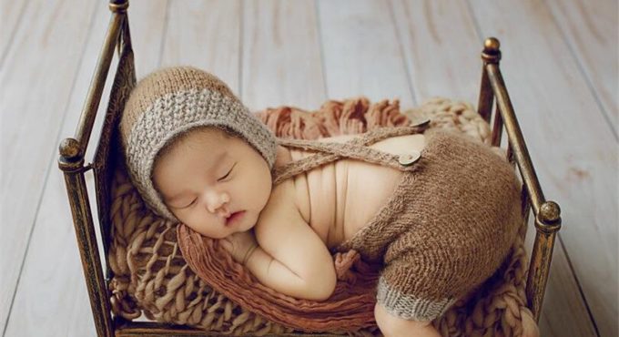 New style Newborn bed prop Vintage Baby bed photography props