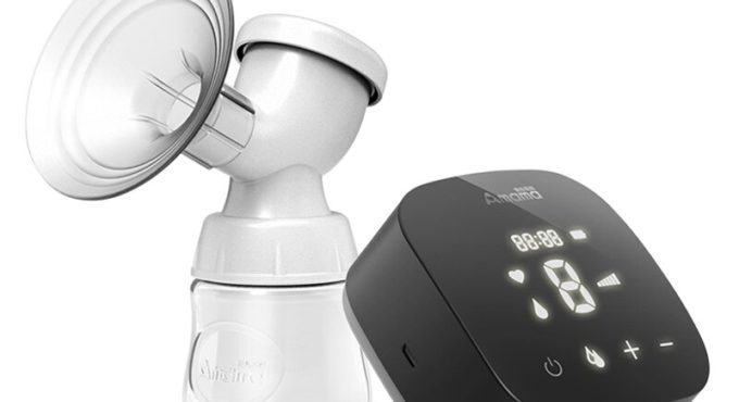 Electric Breast Pump-Amama newborn baby LED electric breast pump with 2 Modes and 9 Levels Suction, infantil single breast pumps