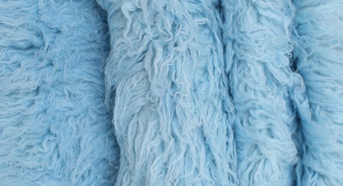 Sky Blue Plush Wool Blanket Chunky Flokati Rug Curly Shaggy Posing Fabric Backdrops Baby Photography Background Beanbag Cover