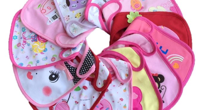 3PC/LOT Mixed sales cotton baby bibs waterproof infant bibs(send by boys' or girls') aTRK0010