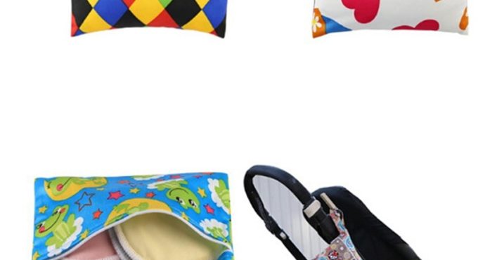 Cartoon Mini Waterproof ReusableNursing Wet Bag For Mama Cloth Menstrual Pads Baby Care Nappy Bags For Stroller