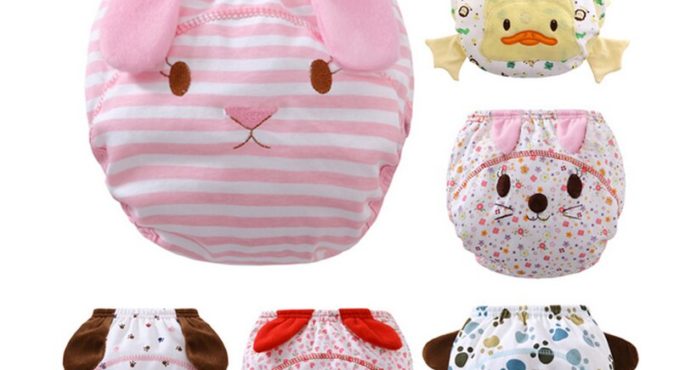 30pcs/Lot Animal Shaped Cloth Diaper Training Pants Learning Pants Trousers Baby Gifts Suit 6-15kg