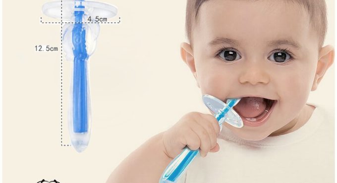 New Infant Baby Soft Silicone Chewable Toothbrush Rubber Teeth Massager Brush For Kid Baby Newborn Training Toothbrush