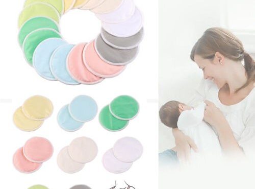 6PCS Breast Pad Reuseable Washable Nursing Pads Mom Use Soft Breastfeeding Cover