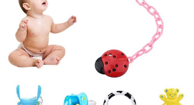 Baby Feeding Nipple Pacifier Clips Dummy Chain Drop-Resistant Holder Soother Pacifier Clips Strap Nipple Holder For Infant Feed