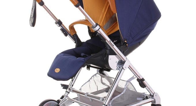 Pouch P80 Kids Travel System High view Baby Stroller with Real Leather Handle Folding Baby Pram for the Infant Two directions