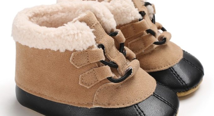 Winter Soft Plush baby Booties Infant Anti Slip Snow Boots Warm Cute Baby Girl Boy Soft Sole Boots