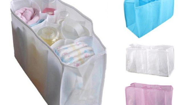 Portable Travel Baby Diaper Nappy 7 Liners Bag Inserts Handbag Organizer Pouch Storage Inner Diapers Bottle Storage Mummy Bag