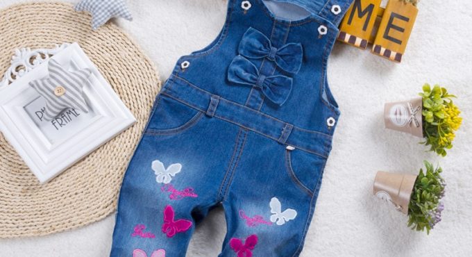 IENENS Kids Baby Girls Clothes Clothing Trousers Jumpsuit Playsuit Toddler Infant Girl Long Pants Denim Jeans Overalls Dungarees