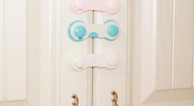 4pcs/lot Multi-function Child Baby Safety Lock Cupboard Cabinet Door Drawer Safety Locks Children Security Protector