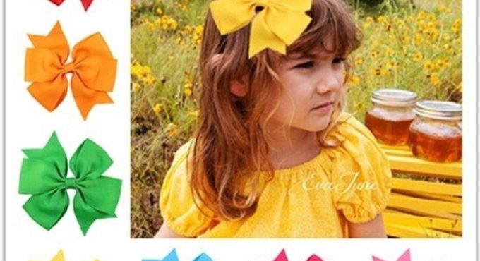 Naturalwell Baby Ribbon Bow Clip Easter Baptism Toddler Infant Hair bow Ribbon Bow Hair Clip Accessories Photo Prop 1pc BB033S