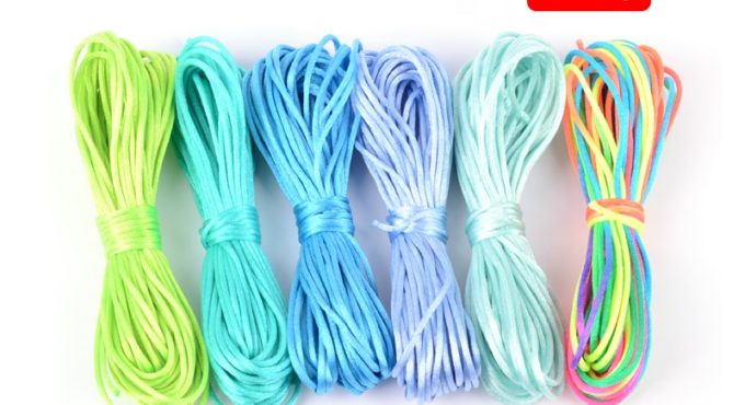 20m/lot DIY Nylon Cords 1.5mm Pacifier Clip Chain For Teething Necklace Make Rope Silicone Beads Handmade Satin Jewelry thread