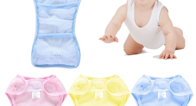 Multi-function Unisex Reusable Diaper Newborn Baby Net Grid Diaper Sticky Buckle Adjustable Comfortable Cover Leak-proof