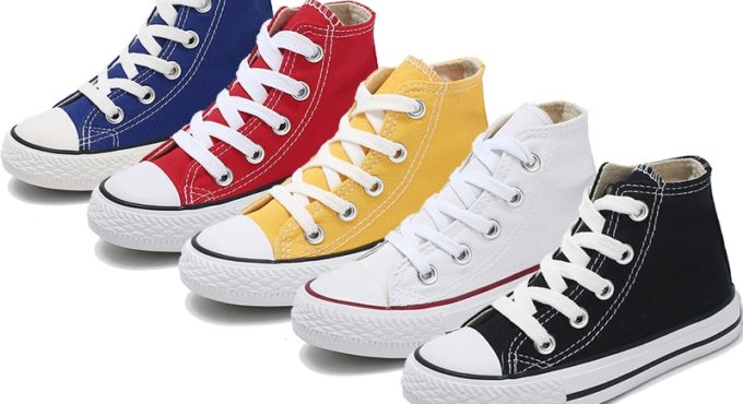 Kids Shoes For Girl Baby Sneakers 2019 Spring Fashion High Toe Canvas Toddler Boy Shoes Children Classical Girls Canvas Shoes