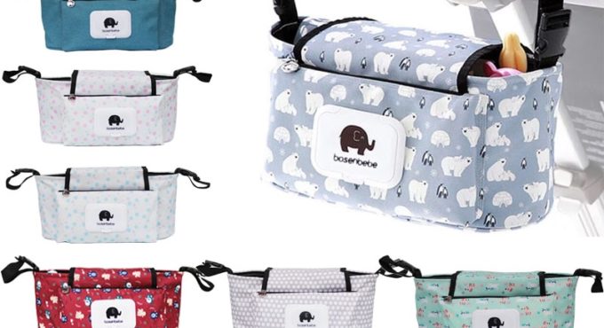 Baby Stroller Organizer Bag Mummy Diaper Bag Hook Baby Carriage Waterproof Large Capacity Stroller Accessories Travel Nappy