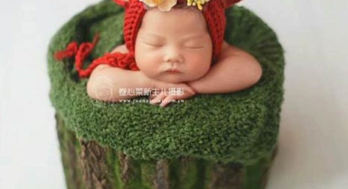 Newborn Baby Photography Props Bark Bucket for Baby Boy Girl Photo Shoot Studio Props Basket bebe fotografia Accessories