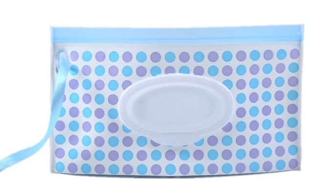 Cute Easy Carry Wipes Carrying Pouch With Clamshell for Diaper Bag Baby Wet Wipes Container Snap Strap Cosmetic Cases 42 Models