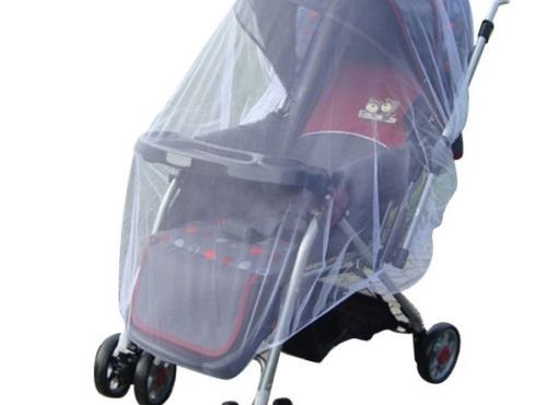 Cute Infants Baby Stroller Pushchair Mosquito Insect Net Safe Mesh Buggy Whtie Cover for Baby Infant Crib Netting